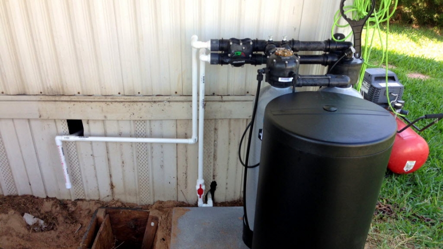 Outdoor water softener